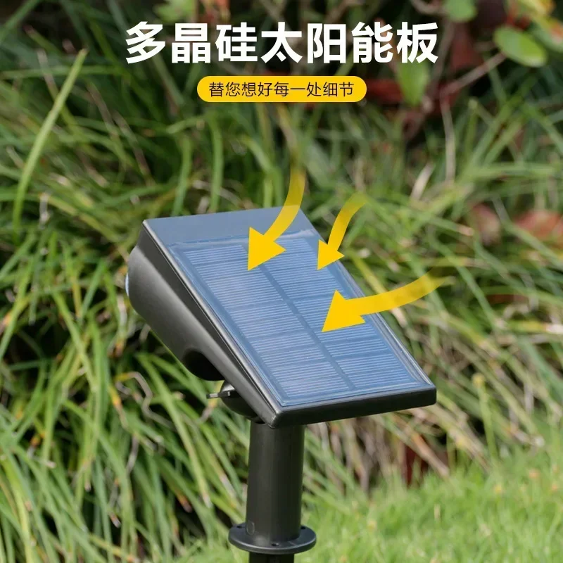 Solar Outdoor Light 2/4/7LED Courtyard Trees Lawn Spotlights White/Warm/RGB Light Waterproof Ground-in Type Garden Villa Lamps