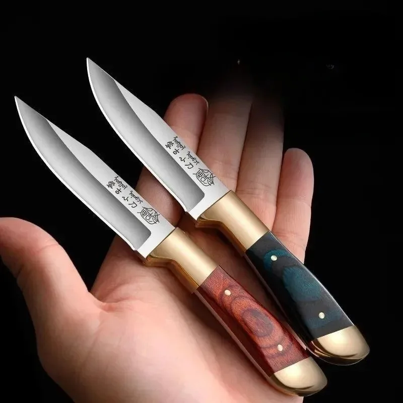 Kitchen Boning Knife Outdoor Barbecue Camping Tool Wooden Handle