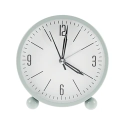 Compact Silent Sweep Analog Alarm Clock with Night Light for Home and Office Desktops (1)