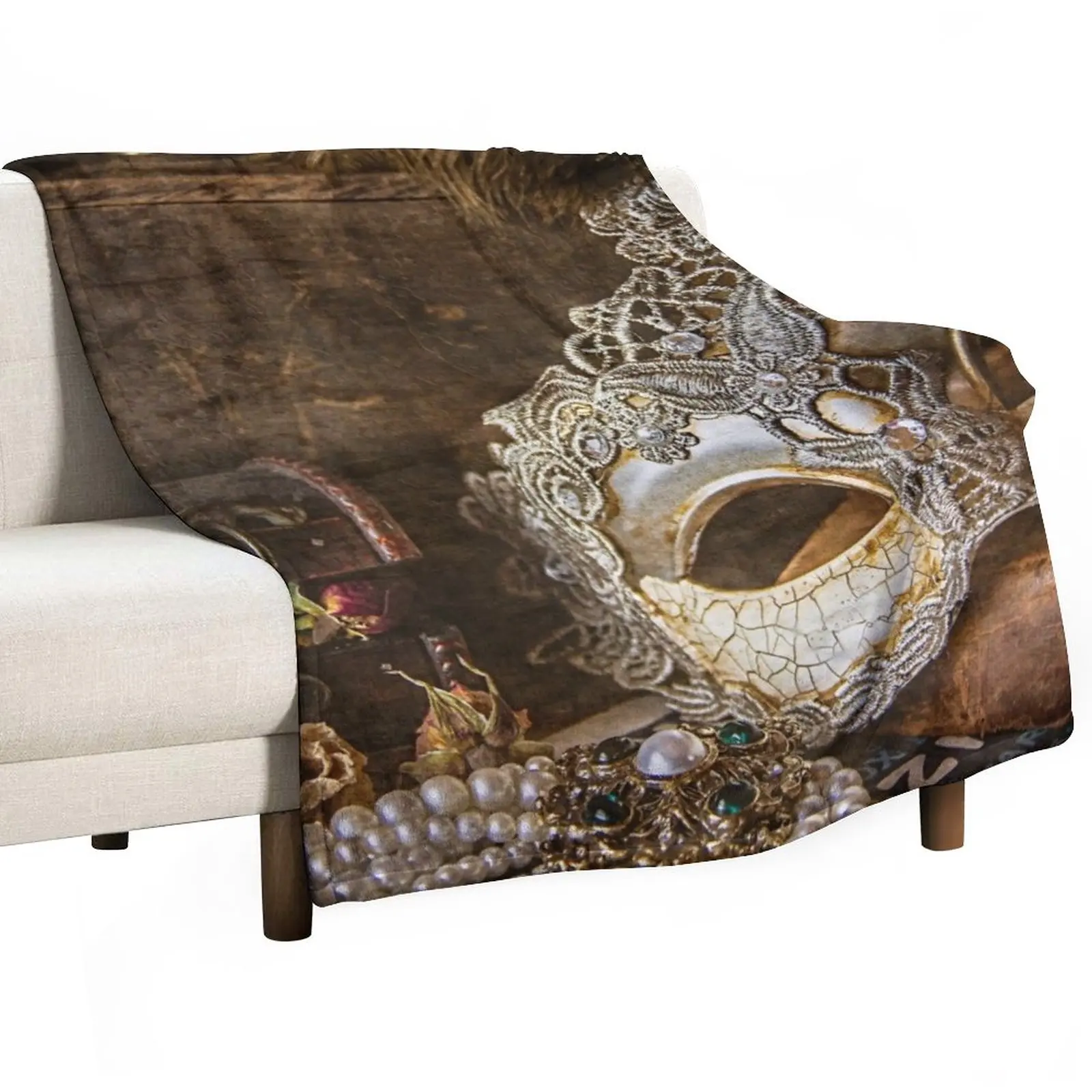 

Masquerade Throw Blanket Camping Blanket Single Blanket Decorative Sofa Blankets Hairy Blankets