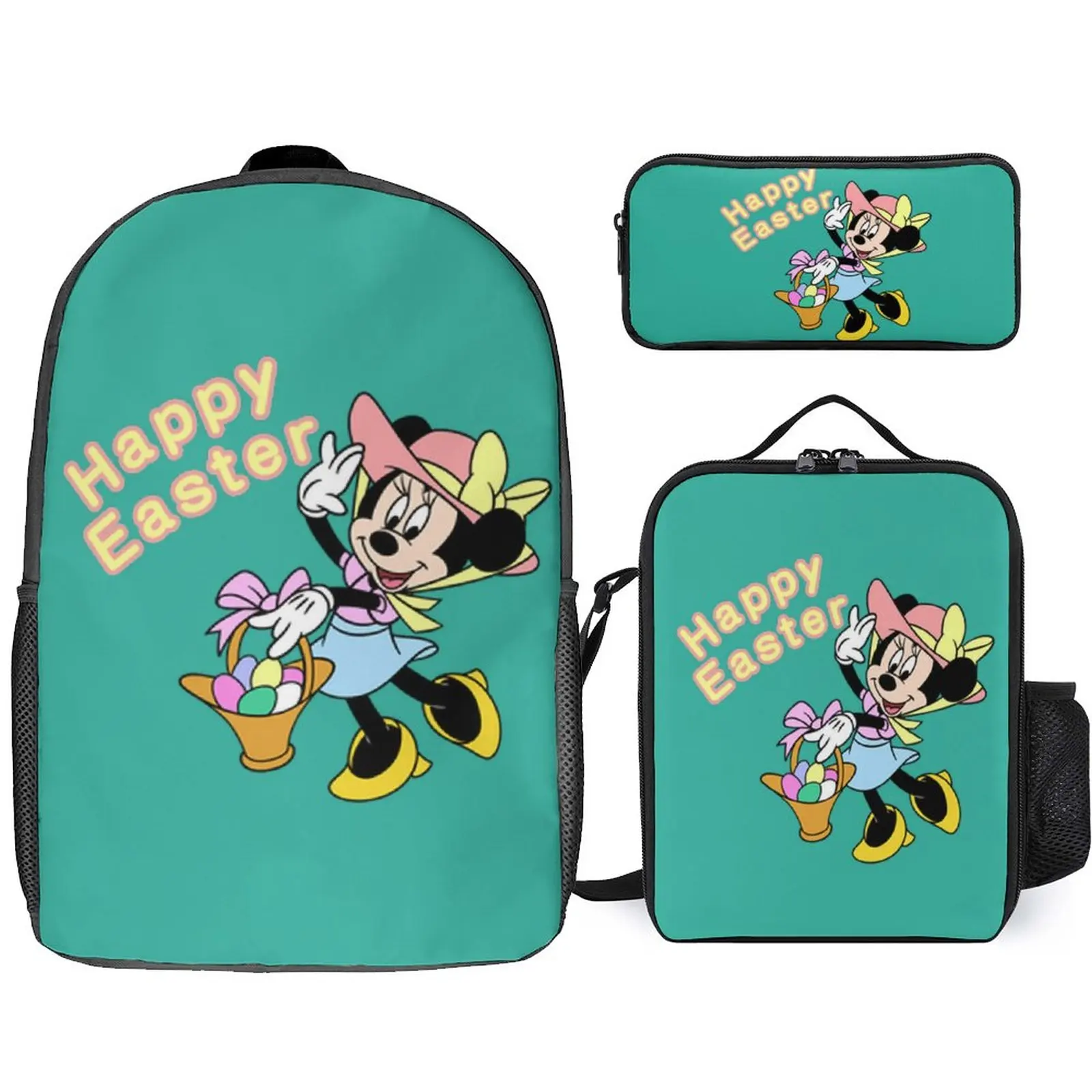 Primary and Secondary School Backpack Threepiece Backpack Pencil Bag