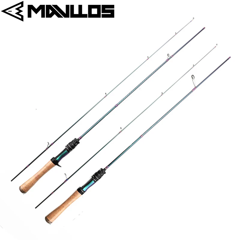 Mavllos Rancy Trout Fishing Rod with UL Solid Tip Fast,Lure 0.6-8g Ultra  Light Spinning Rod Line 2-6lb for Fishing Bass Pike
