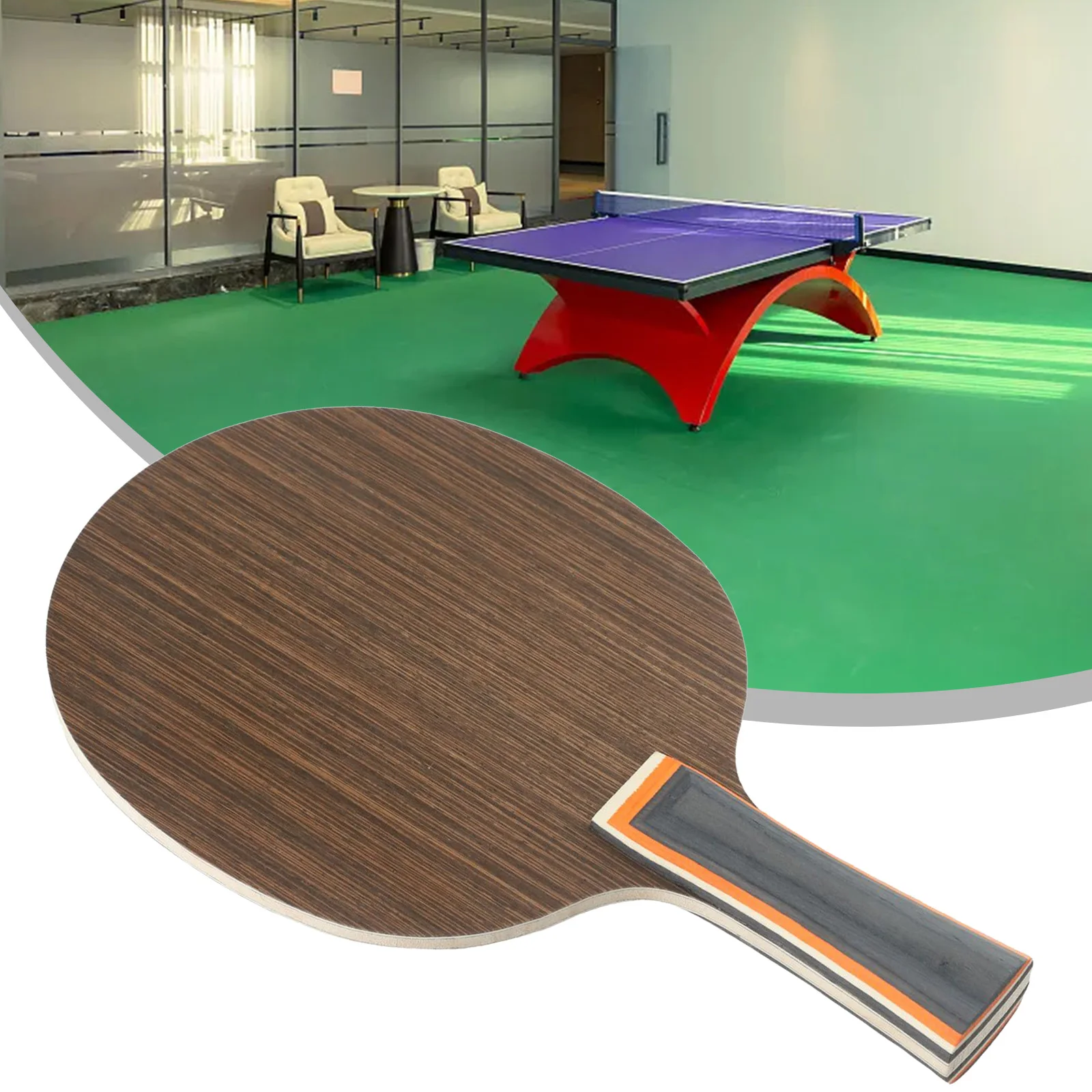 

Table Tennis Racket /Bottom Plate 5 Ply Ping Pong Blade Paddle Long Handl /Black+Yellow Sports Products Table Tennis Accesseries