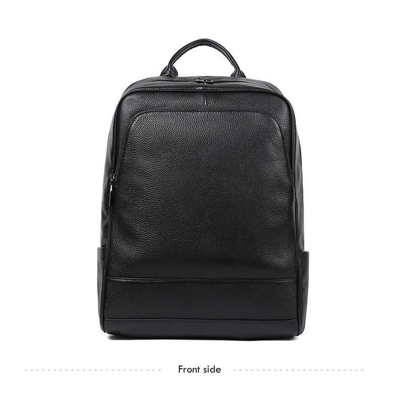 YIFANGZHE Slim Genuine Leather Laptop Backpack Men for 15-15.6 inch ,Business  Professional Lightweight Office Computer Rucksack
