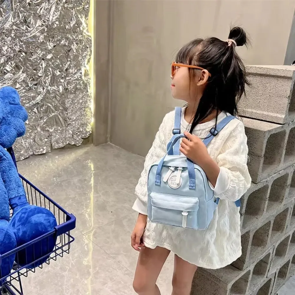 Canvas Backpacks for Children New Girls' School Bag Retro Women Mini Backpack Fashion Solid Color Small Backpacks Student