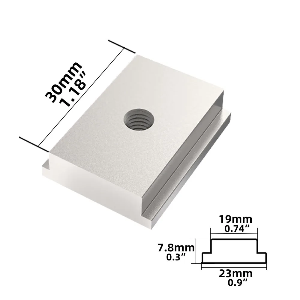 

Woodworking Chute Slider M8T Screw M8 Nut T Slider Handle T Slot Chute Dedicated