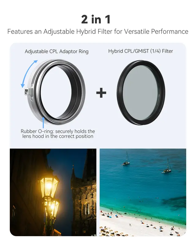 Freewell New Style CPL/GMIST Filter With Lens Hood Compatible With Fujifilm X100VI X100V X100S X100T X100F Fuji Series Cameras - Image 2