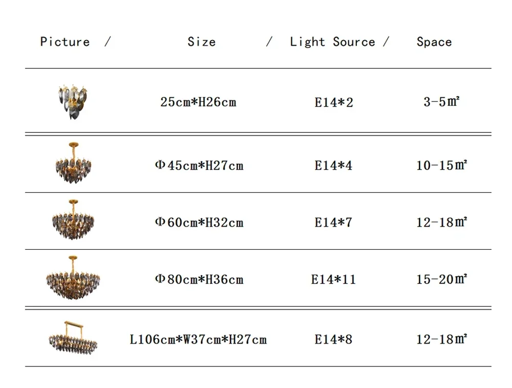 Description Picture 3 of itemModern Gray Crystal Leaves LED Pendant Chandelier Lights for Living Room Hanging Lamps for Ceiling Luxury Home Decoration Lustre