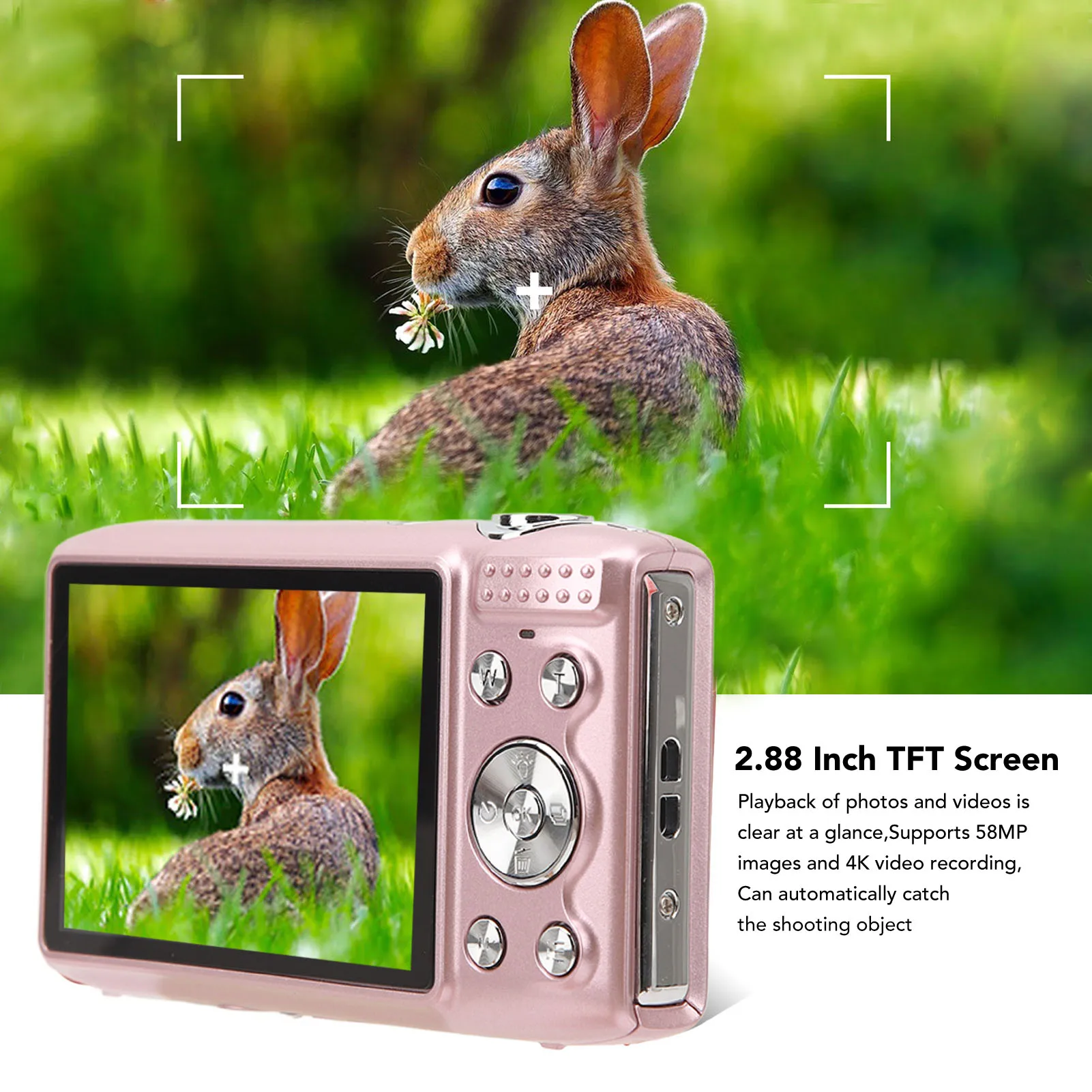 4K 디지털 카메라 디지털 카메라 2.88 인치 화면 58MP 4K HD 16X 줌 고정 초점 매크로 시간 초과 사진 디지털 비디오 카메라