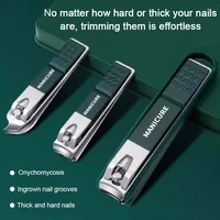 4pcs Professional Nail Clipper Anti-Splash Nail Clippers Men and Women Nail Cutter Set Stainless Steel Pedicure Tools ZJJ04