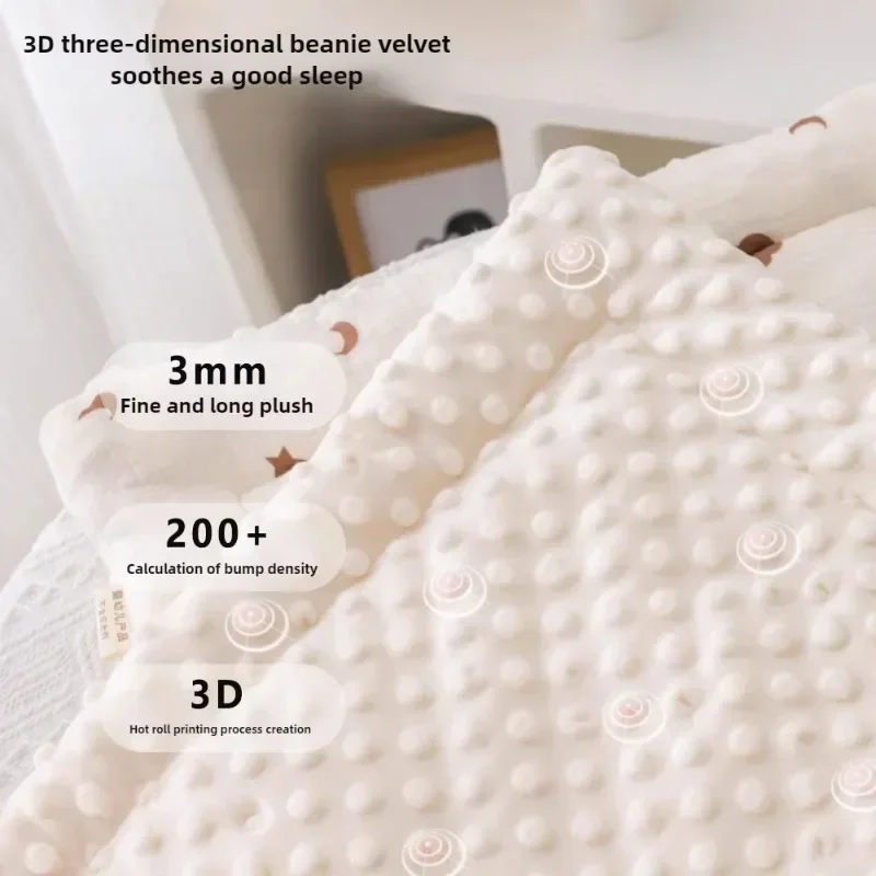 Baby Stroller Pad Thickened Bean Velvet Seat Cotton Pad Double-sided Cradle Pad Children's Stroller Accessories Seat Cushion