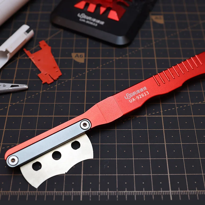 Model Tools Ustar Light Alloy Shaped Hand Saw With 5 Special-Shaped Saw Blades For Assembly Gundam Model Hobby Building Making DIY model tools