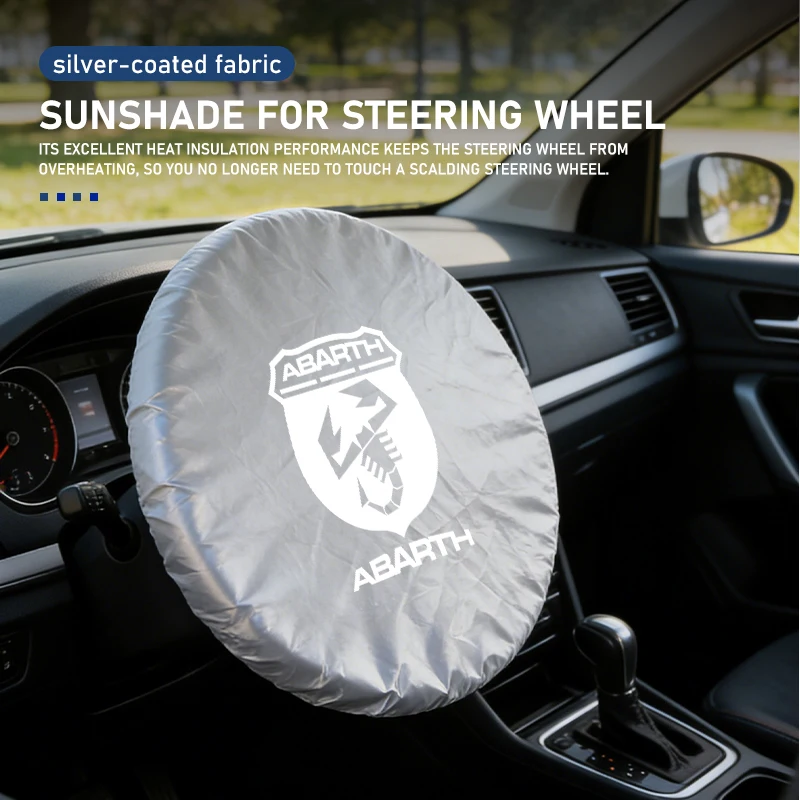 Abarth Car Steering Wheel Sun Protection Cover