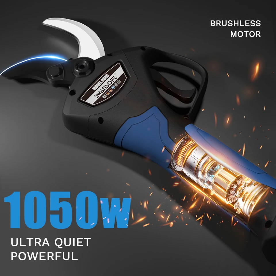 Secateur Electrique Sans Fil 40mm - Sécateur Télescopique Avec 2m Perche Télescopique, 2 X