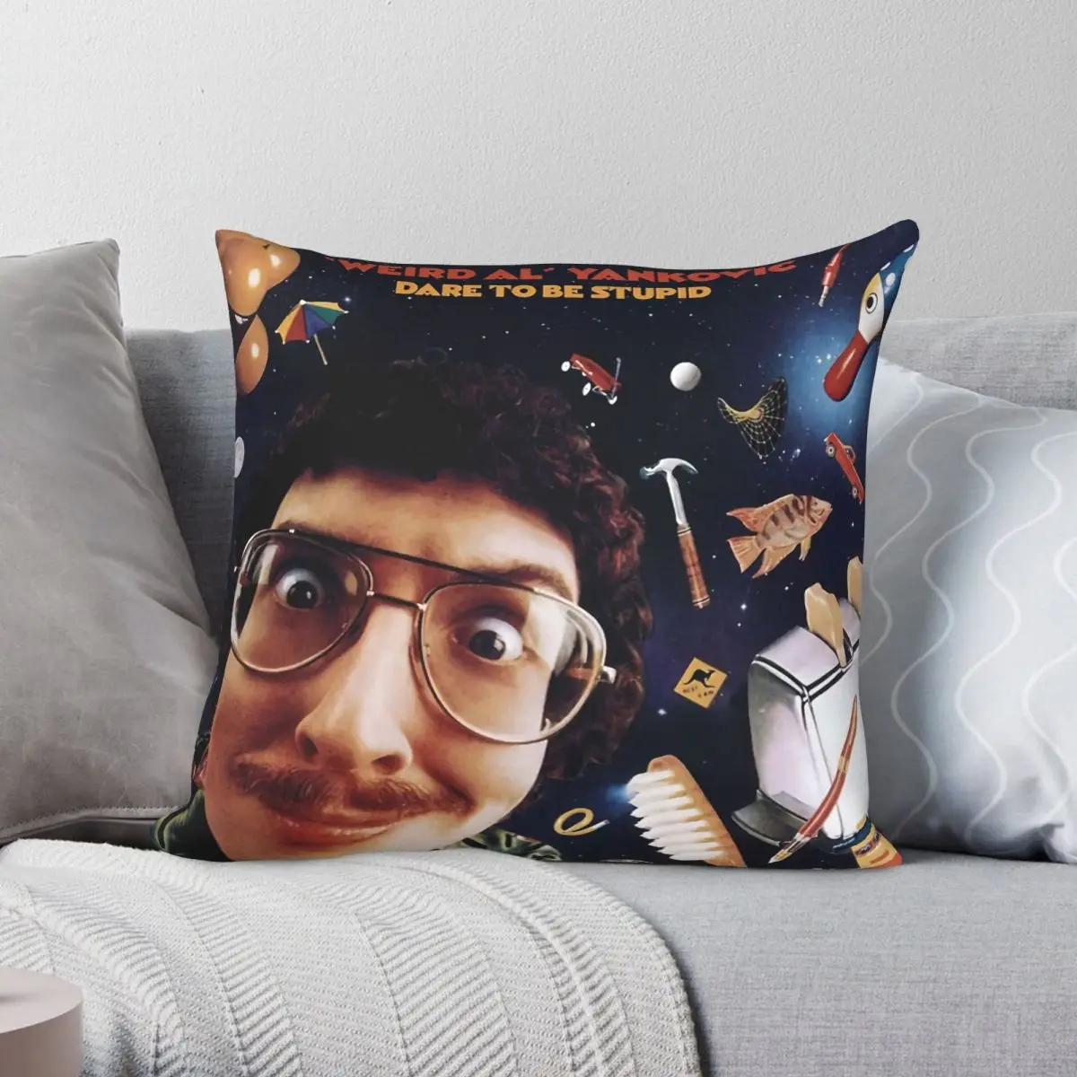 

Dare To Be Stupid Square Pillowcase Polyester Linen Velvet Creative Zip Decor Pillow Case Home Cushion Cover