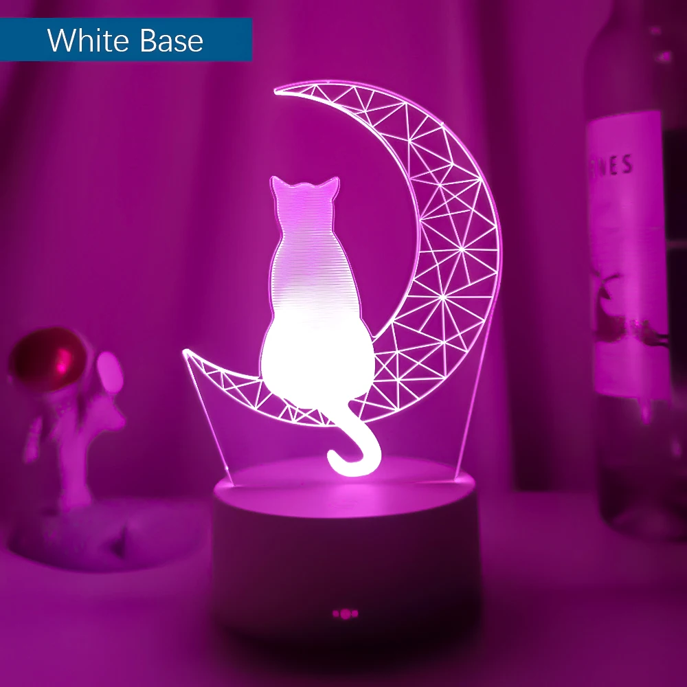 Newest 3D Acrylic Led Night Light Moon Table Lamps