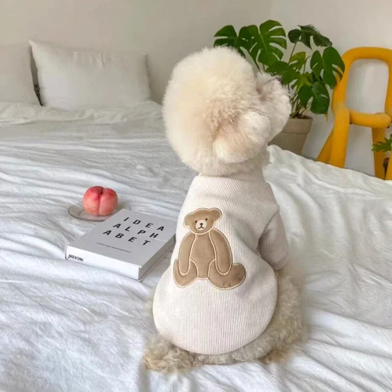 Cute Dog Clothes Winter Teddy Bottom Dog Shirt Puppy Beer Knitted Two Legged Clothes Pomeranian Warm Clothing Pet Supplies pet jacket pet jumpsuits