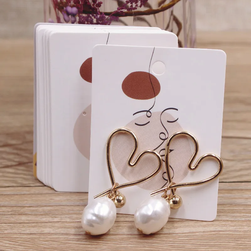 500PCS/Lot 9*5cm New fashion jewelry cards white pendant display card blank necklace  cards Jewelry display card accept custom - AliExpress