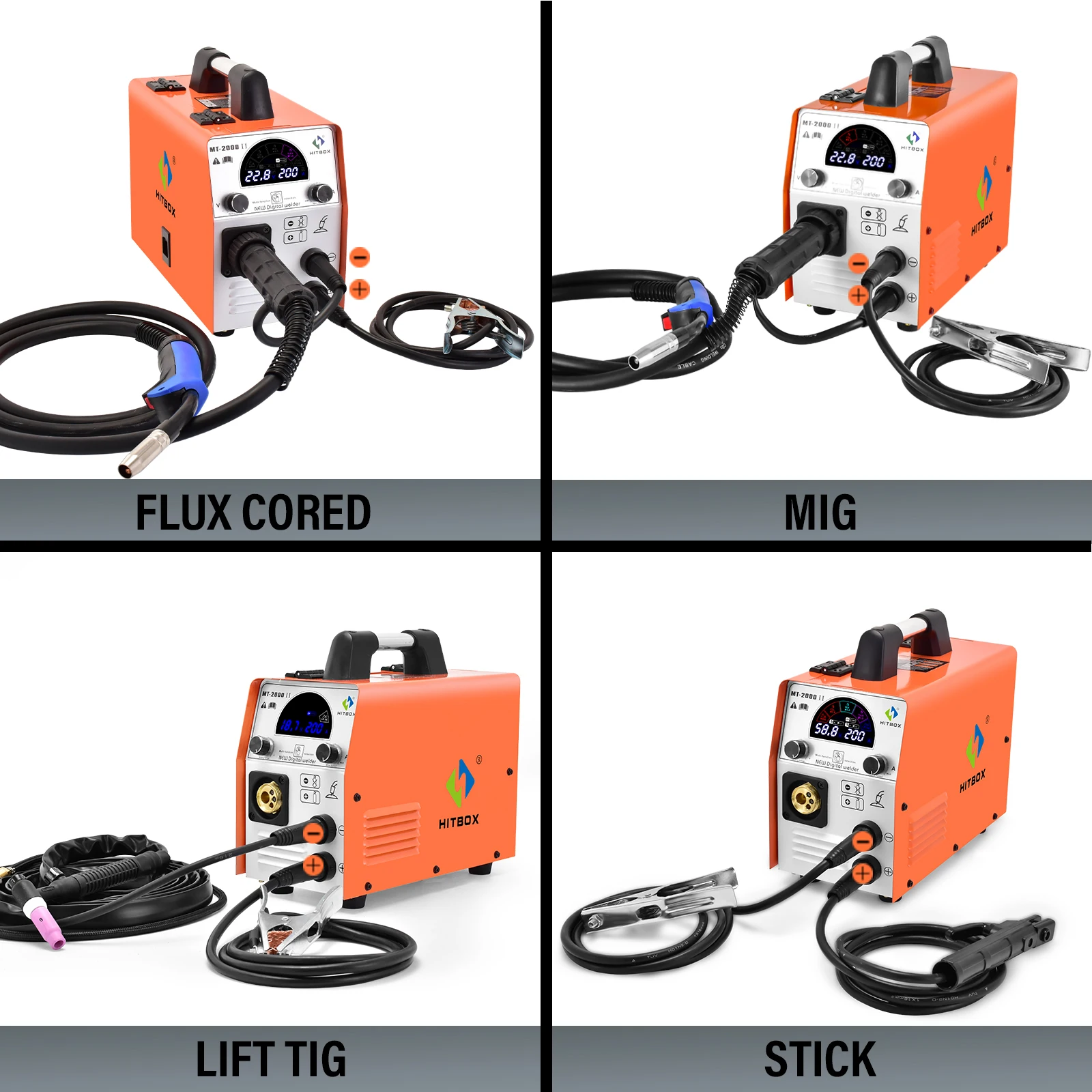 HITBOX 5 in 1 Welding Machine MT2000II MIG Welder TIG MMA Semi-Automatic  IGBT Inverter Mixed Gas Gasless Metal Decoration Tools 4
