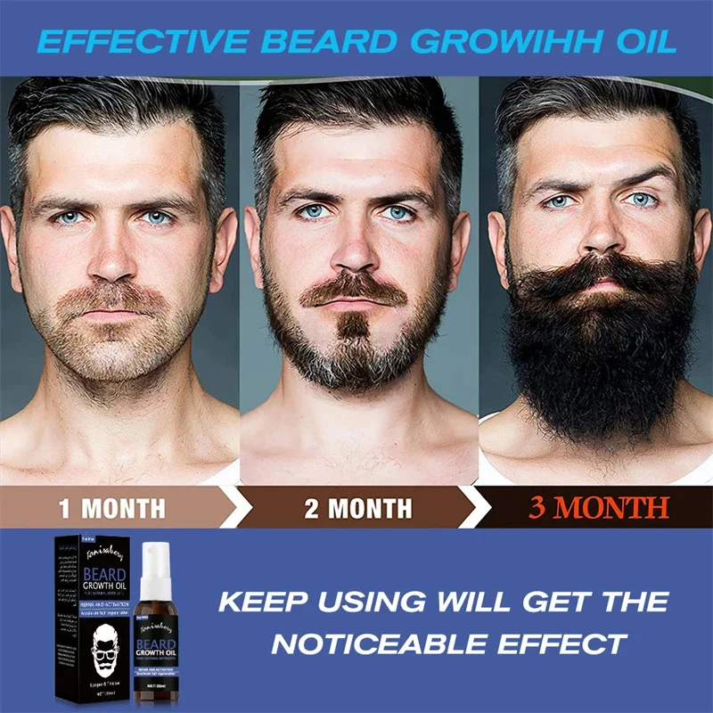 Beard Growth Serum Spray Fast Styling Hair Growing Essential Oil Thicker Longer Fuller Beard Softening Moisturizing Liquid hair growth serum hair growth spray