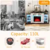 72" LED Lights Electric Fireplace with Mantel, Delicate Three-Dimensional Molding with Remote Control for Living Room 3