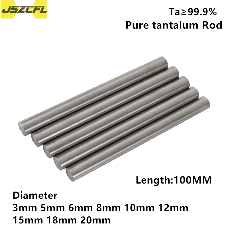 

High Pure Ta≥99.9% Tantalum Rod Metal Diameter 3mm-20mm Ta Bar for Scientific Research Experimental Research Can Customized Size