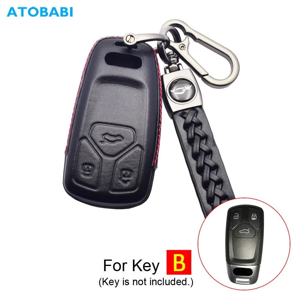 Custodia per chiave auto con telecomando in Silicone portafoglio per Audi Q7 A6 C7 A1 A5 A4 B9 A3 A6 C5 Q5 3 pulsanti accessori senza chiave  34