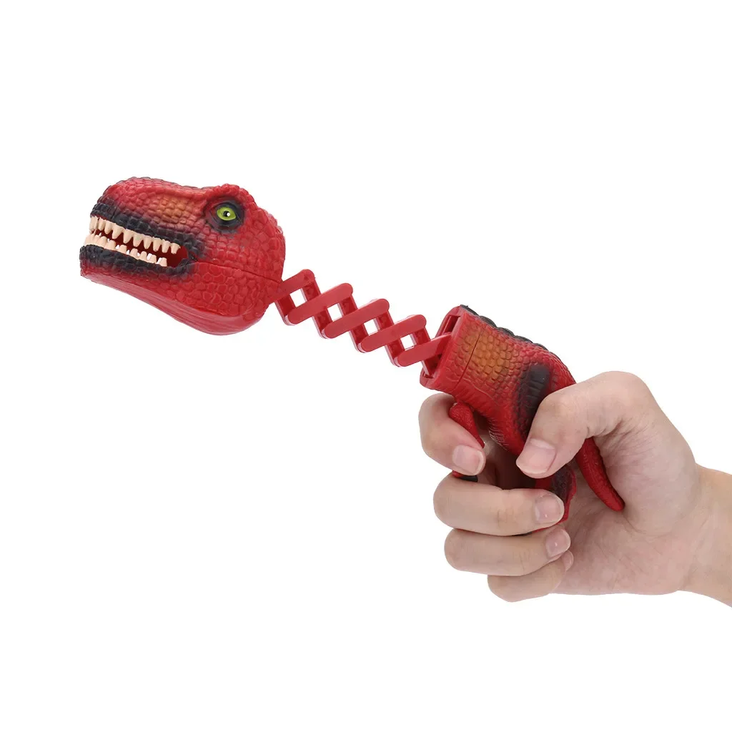 1PC Creative Funny Spoof Shark Telescopic Spring Manipulator Clip Bite Hand Dinosaur Prank Parent-child Interaction Toys 2