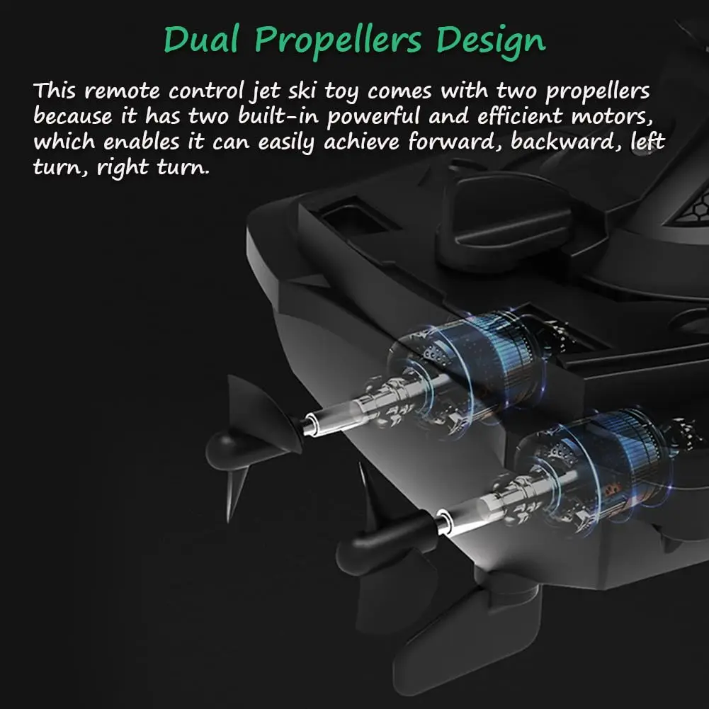 قارب صغير جت سكي عالي السرعة RC 2.4G قارب كهربائي...