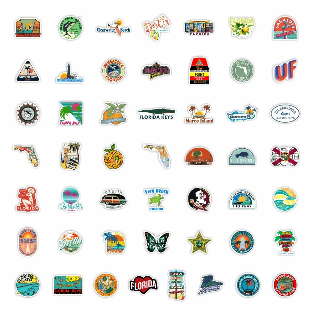 10/30/50pcs Florida Stickers for Decorative Stickers,Graffiti Stickers