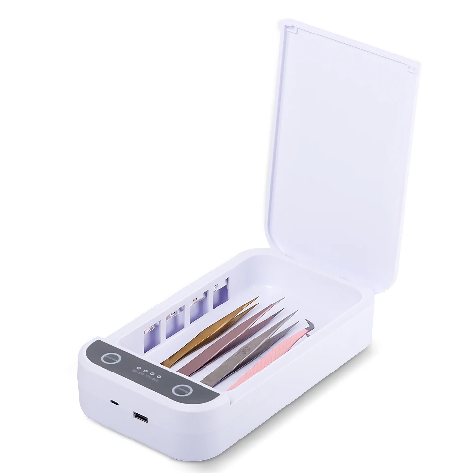 UV Light Sanitizer Box Tweezers/Phone/Baby care sterilizer Portable UVC Disinfectant Aroma Function for Eyelash Extension Tool