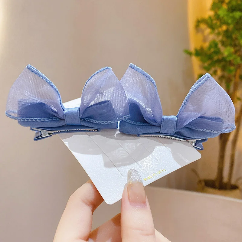 2PCS Neue Reizende Stereoskopischen Bowknot Kinder Haarnadeln Baby Haar Clips Kopfschmuck Mädchen Haar Zubehör Kinder Headwear – Detail 1