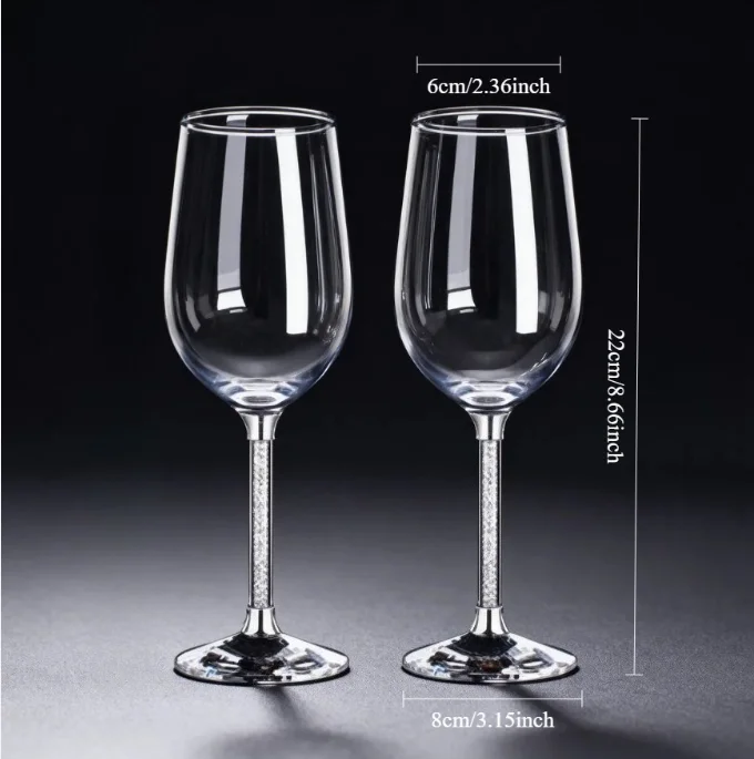 Luxury Crystal Red Wine Glass Set - Elegant Tall Glasses