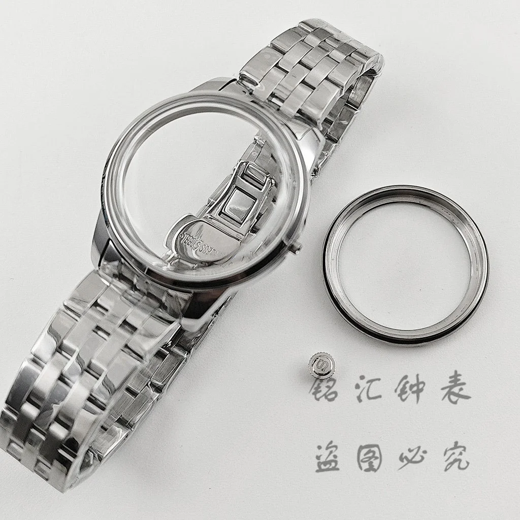 Elegant Ladies' Stainless Steel Cocktail Watch with Crown Arch Glass