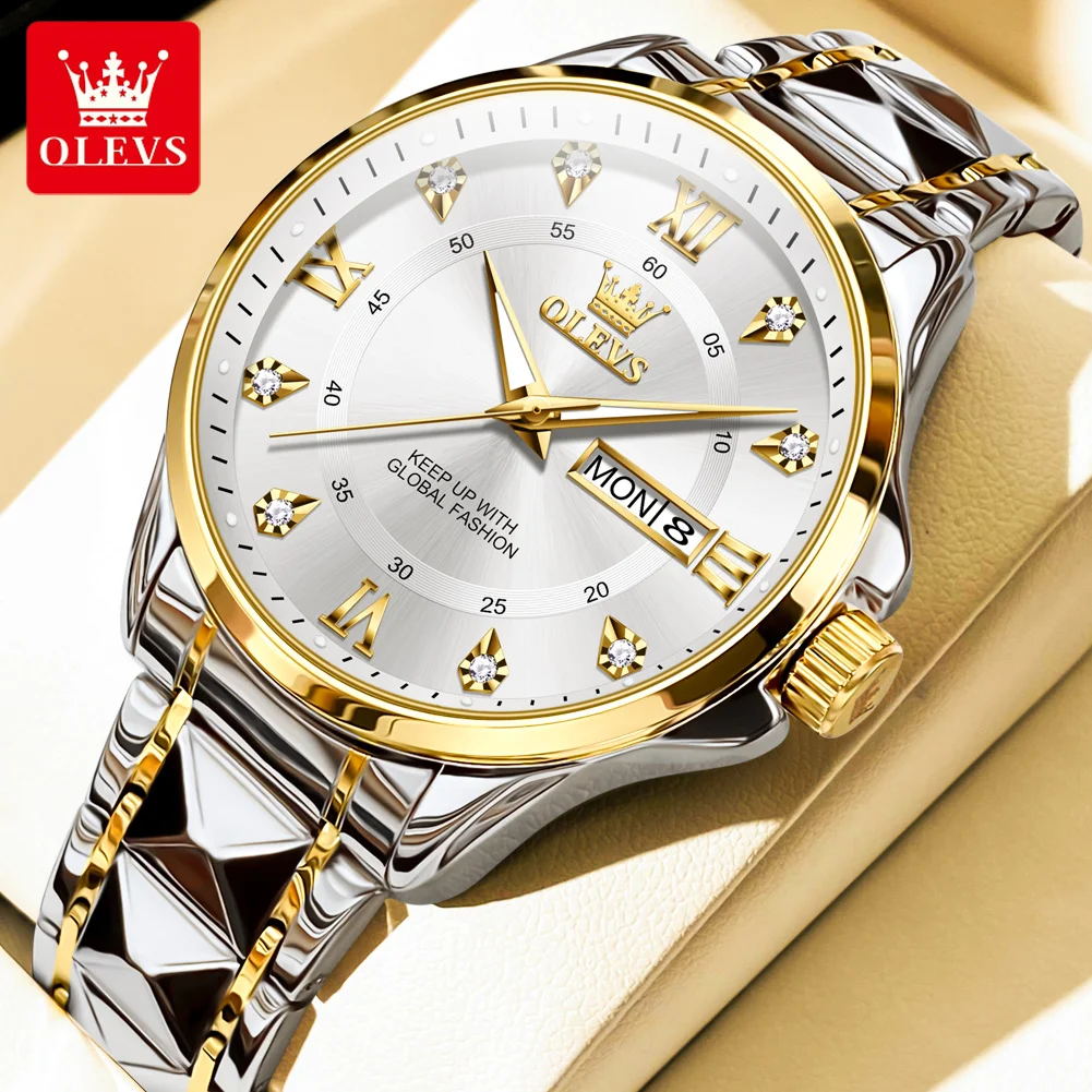 Luxury Luminous Quartz Wristwatch with Date Feature - Elegant Waterproof Design