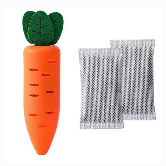 Tartsa A Hűtőszekrény Friss Levegő Frissítőjét Sárgarépa Alakú Légszagtalanító Aktivált Szénhűtő Dezodor Doboz Parfümök - Image 4