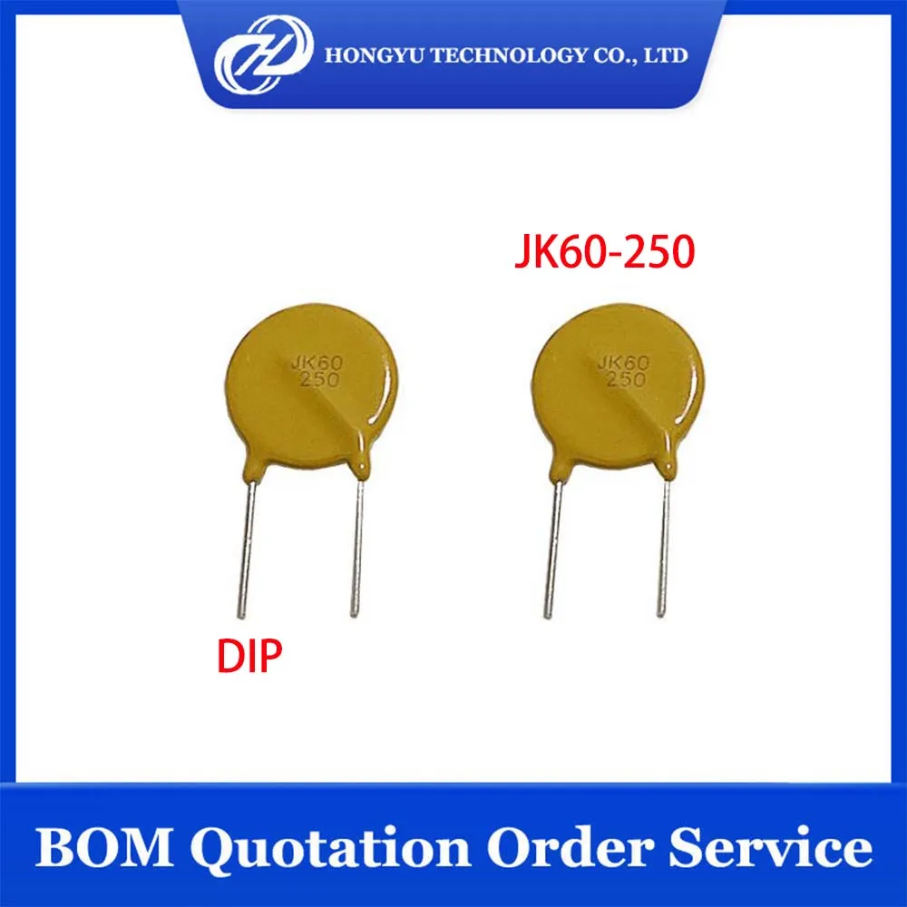 JK60-250 JK60 250 60V 2.5A DIP Self-Restoring Fuse 2500mA PTC Thermistors 5 Pieces/Lots
