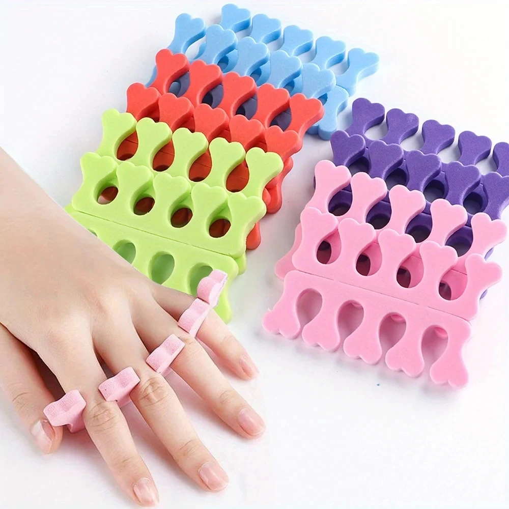 네일 발 살롱용 일회용 페디큐어, 발가락 분리기, 네일 아트, 손가락 광택제 스폰지, 50 쌍