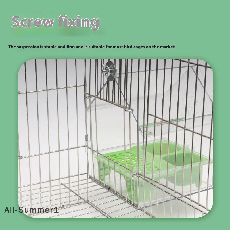Hanging Parrot Feeder Prevent Scattering Bird Feeding Bowl Multifunction Bird Bath Parakeets Bathtub Bird Cage Accessories 5