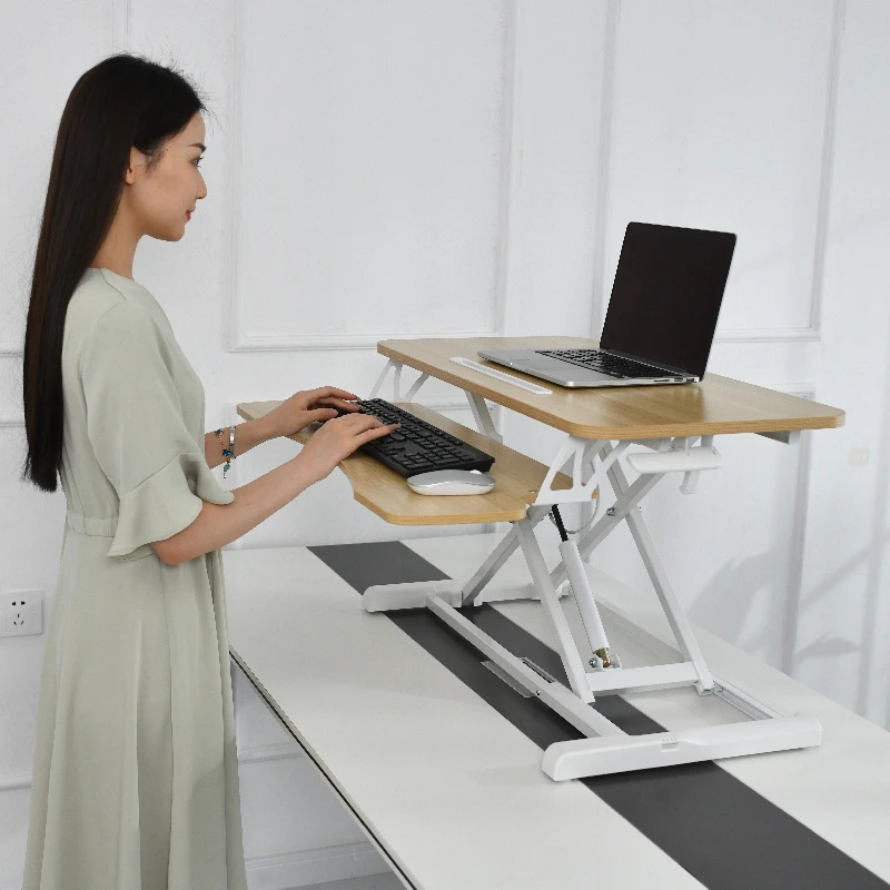 

Standing lifting workbench, laptop, desktop computer, desk, movable office desk, folding and elevated