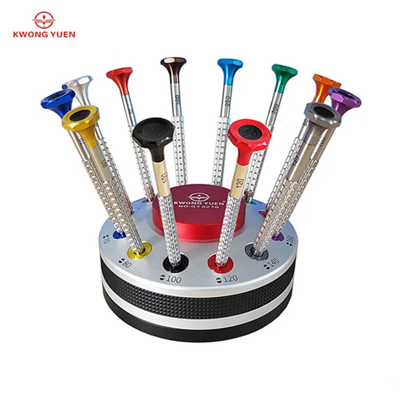 KWONG YUEN  Watch Repair Tool Screwdriver Batch Curved Non-Marking Anti-Slip Belt Ball Bearing Flat Modified Cone