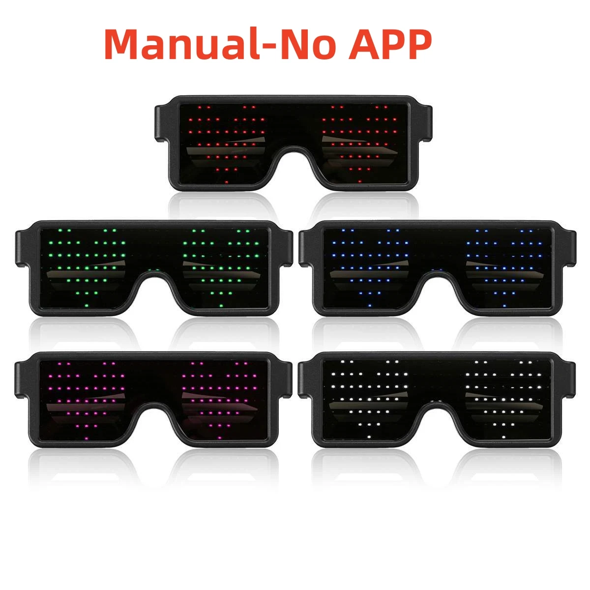 App Control Led Flashing Luminous Eyewear Party Glasses USB Charge for Christmas Concert Party Holiday glow sunglasses,glow glasses