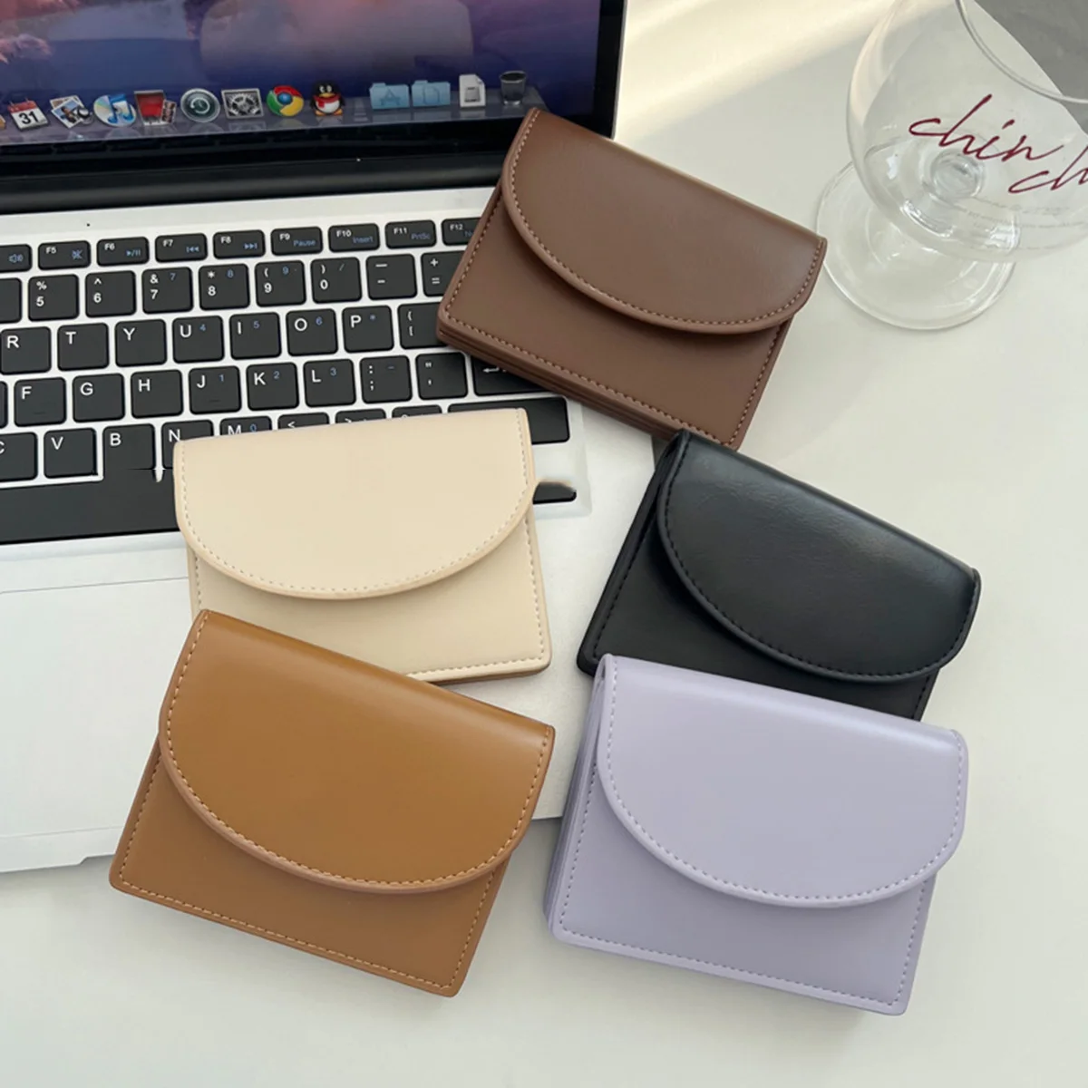 

Solid Color Women Short Wallets Female Fashion PU Leather Small Purses Money Coin Bag Mini Clutch Card Holder For Girls