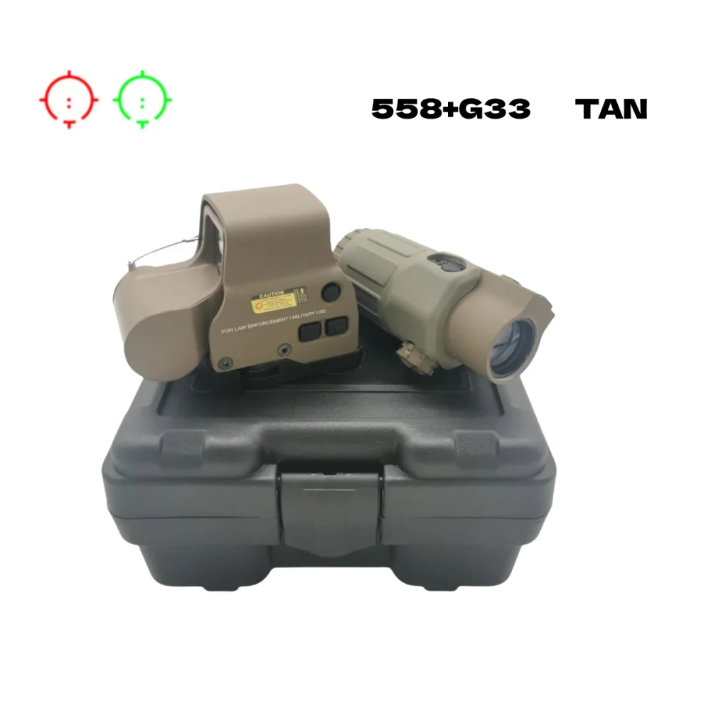 

Tactical All-metal Holographic Sight Combination Amplifying 3X Refraction, Optical Hunting Sight Accessories, 558 + G33, G43