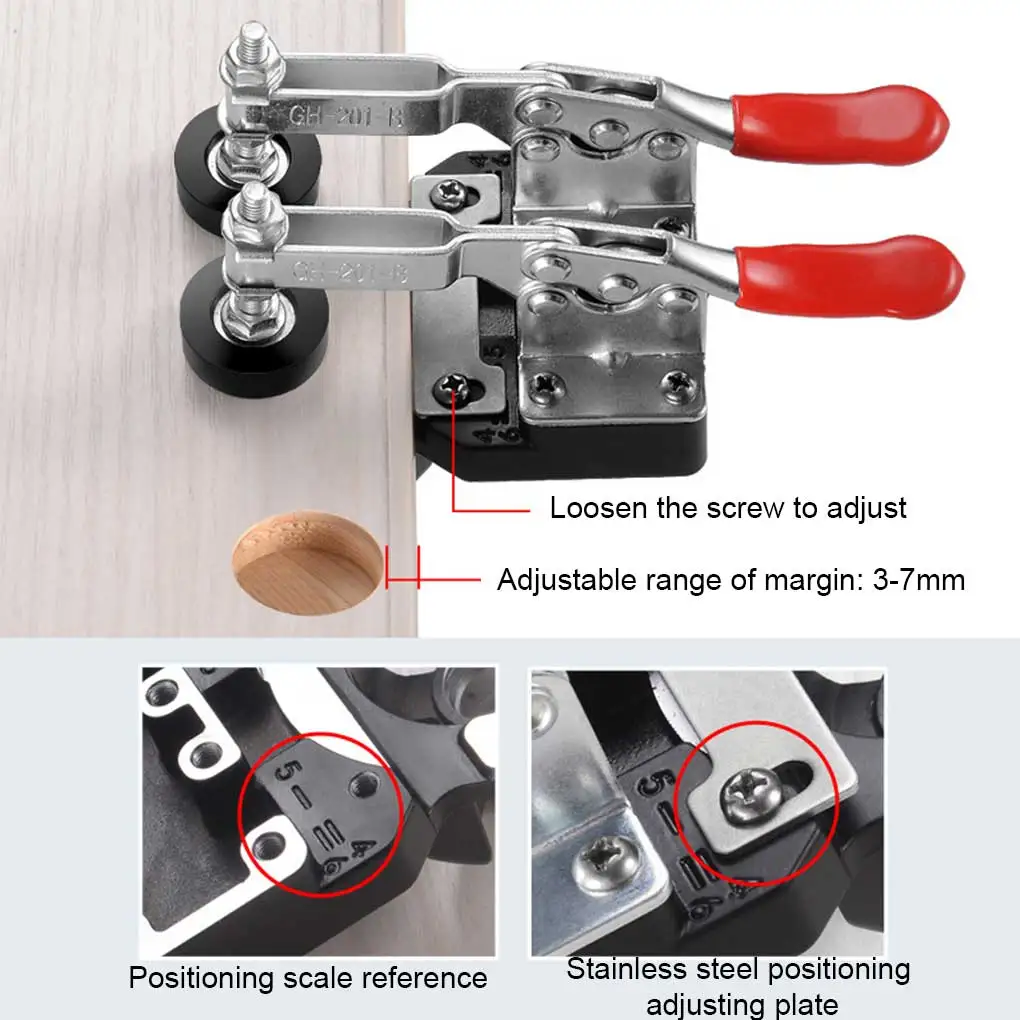 

Hole Positioner Drilling Guide Hinge Opener Woodworking Supplies Professional Rustproof High-strength Woodwork Tool