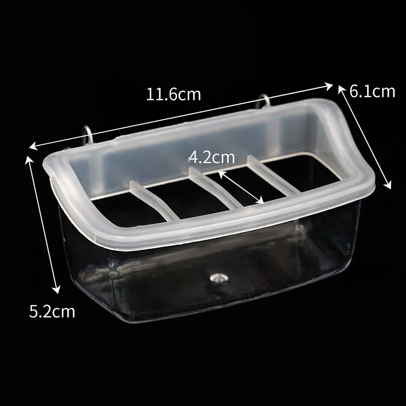 1PCS Parrot Feeder Drinker Bird Supplies Cage Birds Water Hanging Bowl Box Pet Plastic Food Container Dispenser Bird Supplies