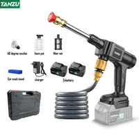 Cordless High Pressure Electric Water Gun 21V 1000W Car Wash Washer Sprayer For Auto Home Garden Clean With Li-ion Battery Tanzu 2