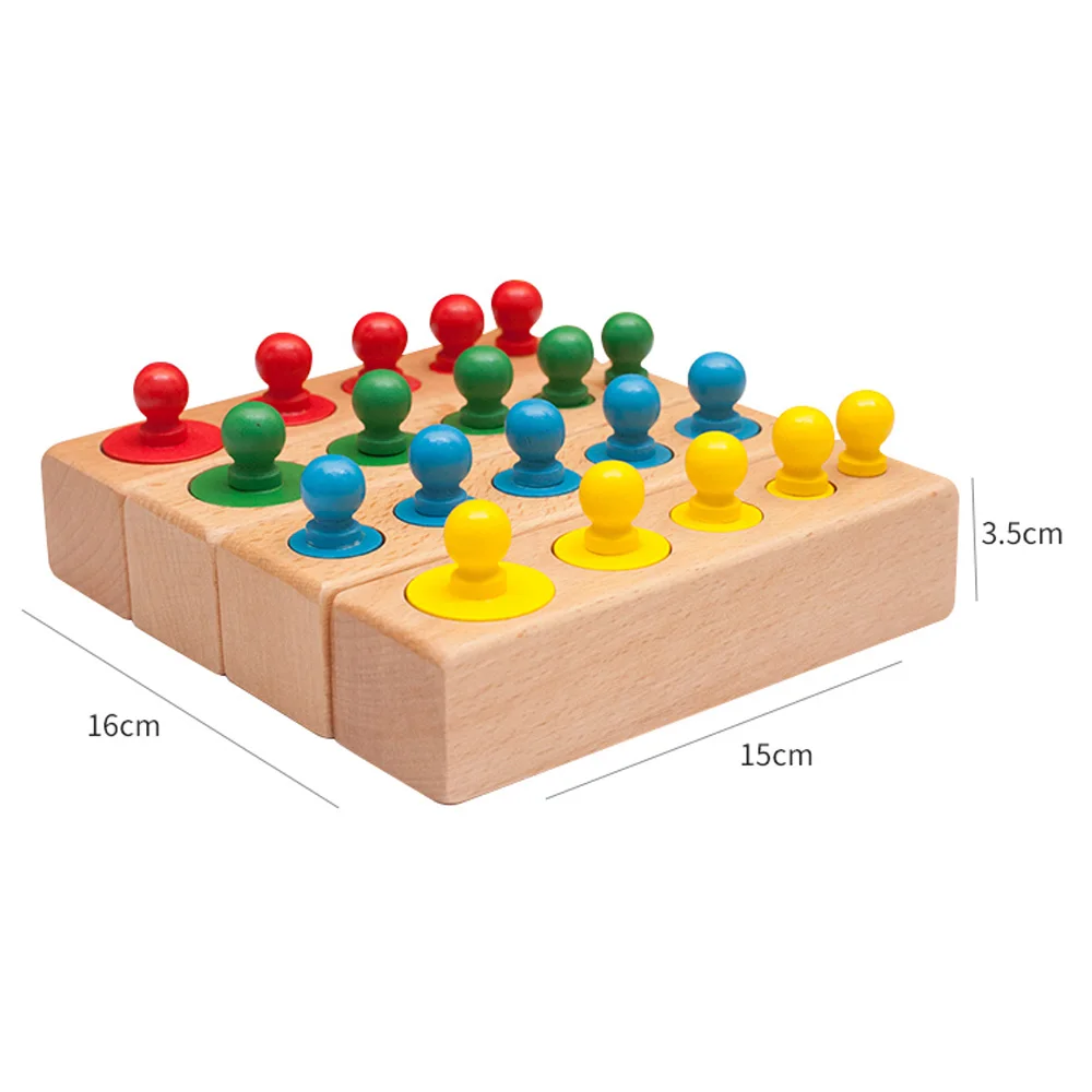 Baby early education intellectual development toys Montessori cylinder socket sensory color cognitive blocks educational toys