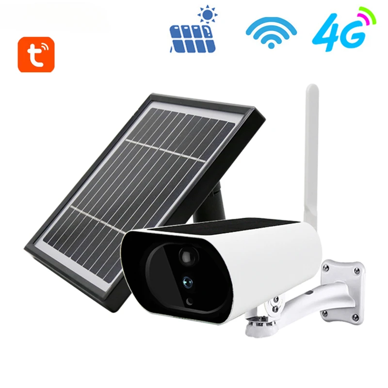 

Camara Exterior Wiifi Solar กล้องวงจรปิด Tuya Solar Security Camera 4G WiFi Outdoor Security Protection Rechargeable Battery Cam