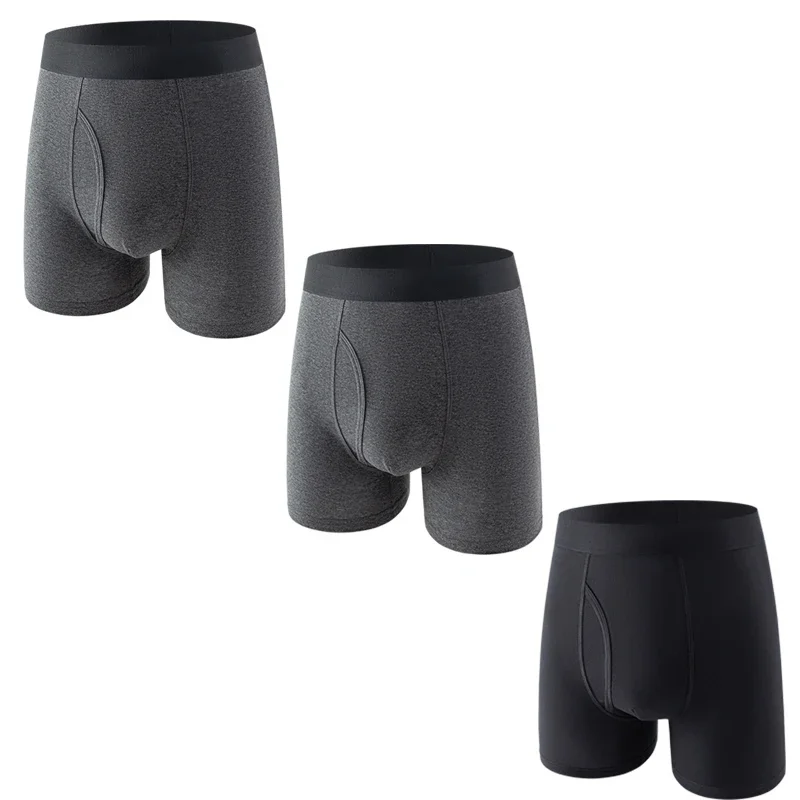 3 قطعة سراويل بوكسر رجالية مقاس كبير ملابس داخلية قطنية متوسطة الطول لـ 95-220 كجم سراويل الملاكمين مقاس كبير 8XL سراويل مريحة